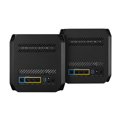 Asus | Wifi 6 802.11ax Tri-band Gigabit Gaming Mesh System | GT6 ROG Rapture (2-Pack) | 802.11ax | 574+4804+4804 Mbit/s | 10/100 - 4